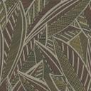 Papel pintado selva con motivo de hojas marrón negro oro - Papel pintado no tejido exótico moderno