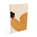 Cuadro de madera mujer con remolino amarillo - Müller