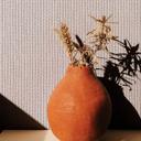 Grafisk tapet, non-woven tapet Flora grå, beige
