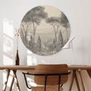 Houten Wanddecoratie Idyllisch plantenlandschap - Ms Tiff - Rond