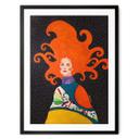 Póster de mujer con el pelo en llamas - Hülya