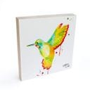 Billede af træ til at sætte op - Buttafly - Kolibri - 15x15 cm