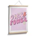 Tipografía Póster Girl Power Retro Lettering Purple