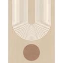 Abstrakt geometri i balance Fototapet - Beige - Ristova