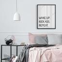 Plakat - Wake up kick ass repeat
