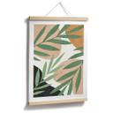 Póster de ramas abstractas con aspecto tropical - Costa