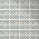 Azulejos Adhesivos Boho - abanico eucalipto rojo y dorado - lote de 12