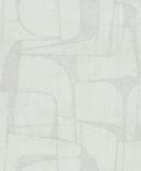 Papel pintado no tejido en blanco brillante formas geométricas gráfico moderno 