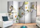 Screen room divider - Orkidé i byen, 3-delt