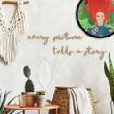 Letras decorativas de madera - eslogan mural Cada imagen cuenta una historia - MDF naturaleza (5 pie