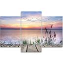 3 stykke lærredstryk, Sunset Jetty Lake