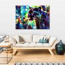 Canvasbillede, Abstrakt sort panter