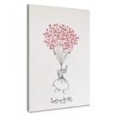 Tableau sur toile empreintes + texte personnalisé - Envol