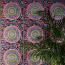 tapet Versace bogstaver i farver non-woven tapet blomsterdesign tapet luksus