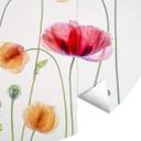 Tapet cirkel Disher - Colourful Poppies - vliesetapet/selvklæbende non-woven tapet