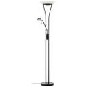 Deckenleuchte Gina, schwarz, 179 x 32,2 cm, Glas LED-Stehleuchte, dimmbar