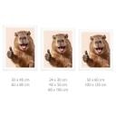 Glad Capybara-plakat med tommelfingre op