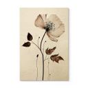 Cuadro de madera flores - flor seca en crema - Treechild