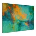 Canvasbillede Abstrakt - Turkis nordlys - Schmucker