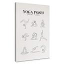 Lienzo Yoga - Poses - Line Art
