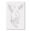 Akrylbillede Line Art - Elskende, der holder hinanden i hånden - Lizde