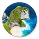 Glasbillede - Klippekyst af Nusa Penida - Hugonnard - Rund