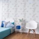 Tapet med prikker, non-woven Novamur Yvi hvid
