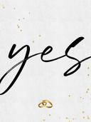 Plakat Højtid - Yes + personlig tekst