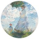 Fototapet Monet - Kvinde med parasol - Madame Monet og hendes søn - Rundt - vliesetapet/selvklæbende