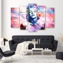 Lærredstryk 5 stykker, Marilyn Monroe farve