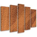5 stykke lærredsprint, Leopard Leopard Pels Patches Mønster
