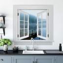 3D Wallsticker vindue firkantet - Lindsten - Moody Morning