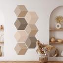3D Hexagon Alu-Dibond - Brun med mønster