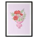 Póster Signo de Venus con flores