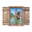 3D Wallsticker trævindue med hjerte - Khao Ta Pu Island
