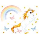 Sticker mural - Unicorne avec arc-en-ciel