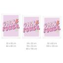 Tipografía Póster Girl Power Retro Lettering Purple