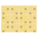 Azulejos Adhesivos Boho - círculos sol amarillo antracita - lote de 12