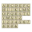Alu-Dibond efecto oro - Letra piedras - Shabby