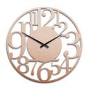 Horloge murale XXL en Alu-Dibond - Cuivrée - Moderne - Ø 70 cm