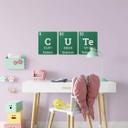 Sticker mural Cute - Mot avec le tableau périodique