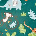 Farverigt børnetapet: Grønt og gult jungletapet med dyr, Made in Germany Little Love
