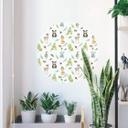 Sticker mural Kvilis - Une faune colorée - Rond