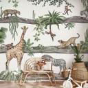 Fotomural de habitación infantil Animales africanos en la jungla - Kikki Belle