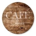 Tableau sur verre rond Café Paris