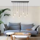 Pendelleuchte Emmanuel, schwarz, 133 x 34,8 cm, Metall Pendel-lampe, dimmbar