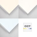 Deckenleuchte Alba, silber, weiß, 39,5 x 39,5 cm, Metall Panel