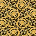 Versace Tapet Barocco Blomster Sort, Metallisk