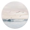 Tableau sur alu-Dibond rond Sisi & Seb - Ciel magique du soir à la mer