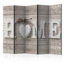Screen room divider - Love lives at home, 5-delt - 225x172 cm